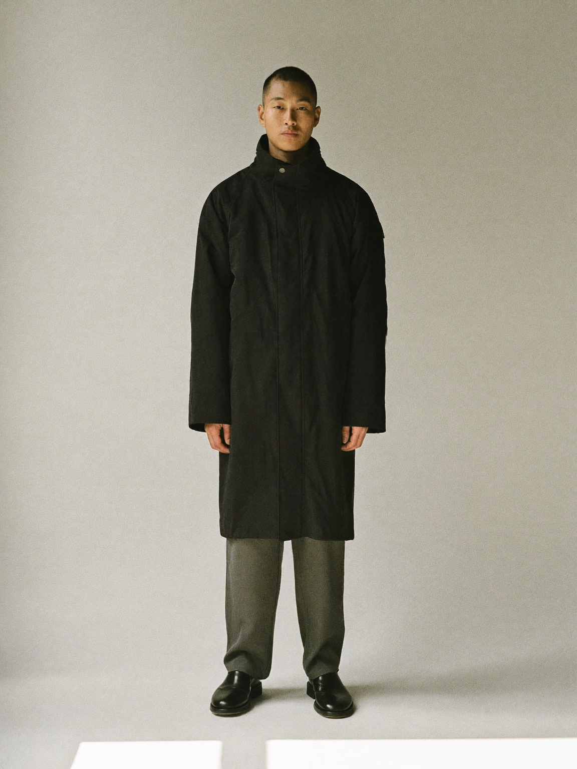 Manteau technique, lumière studio