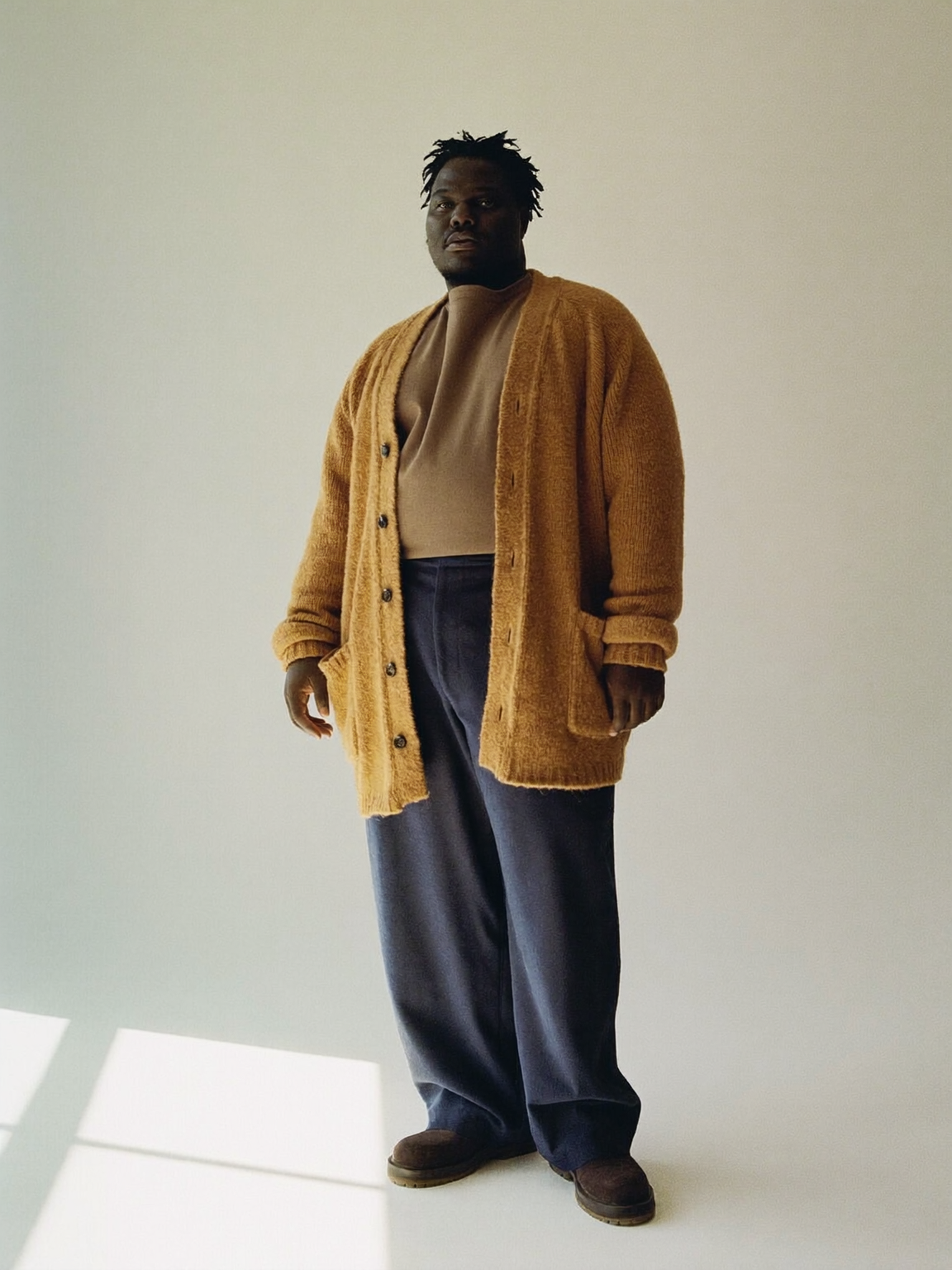 Cardigan oversize, casting grande taille